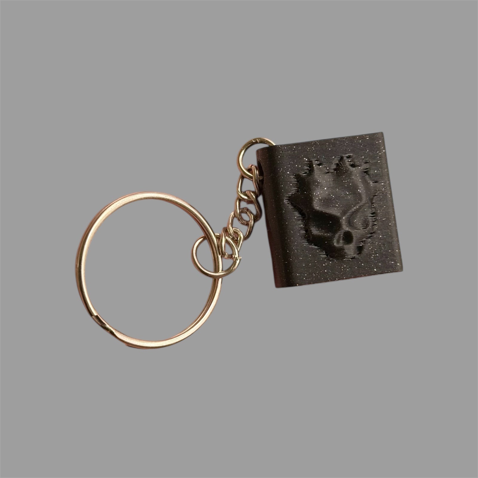 Mini Skull Book Keychain