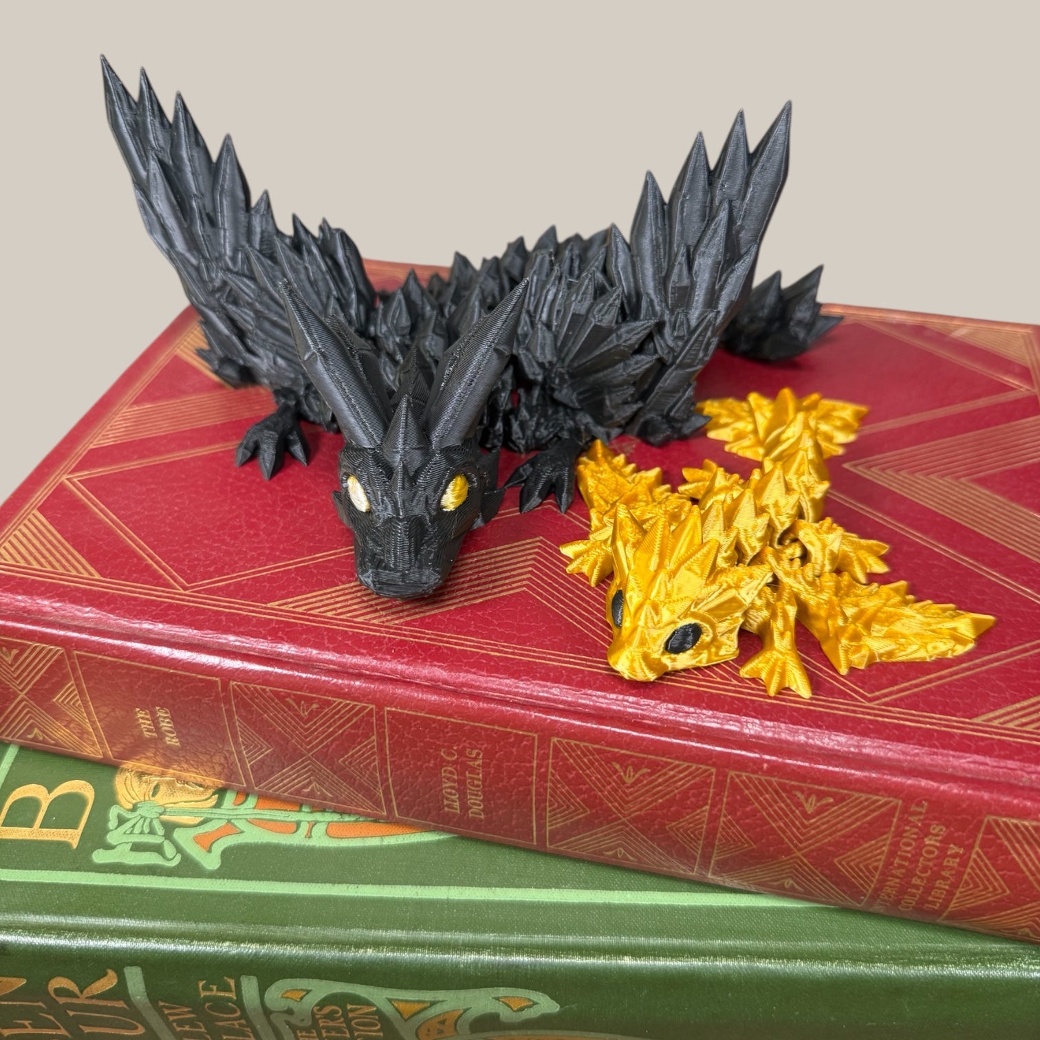 Black, Navy Blue, and Gold Dragon Set