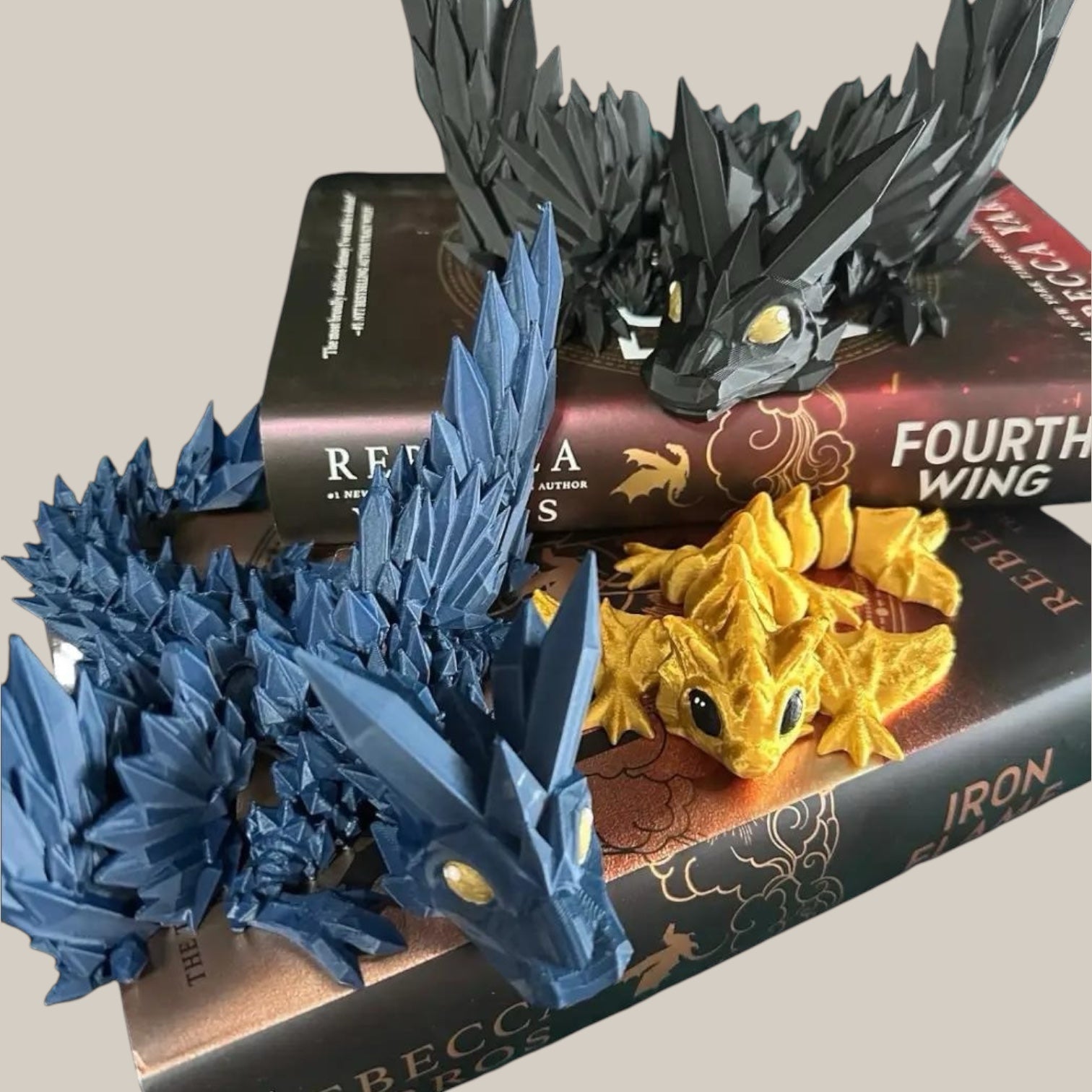 Black, Navy Blue, and Gold Dragon Set