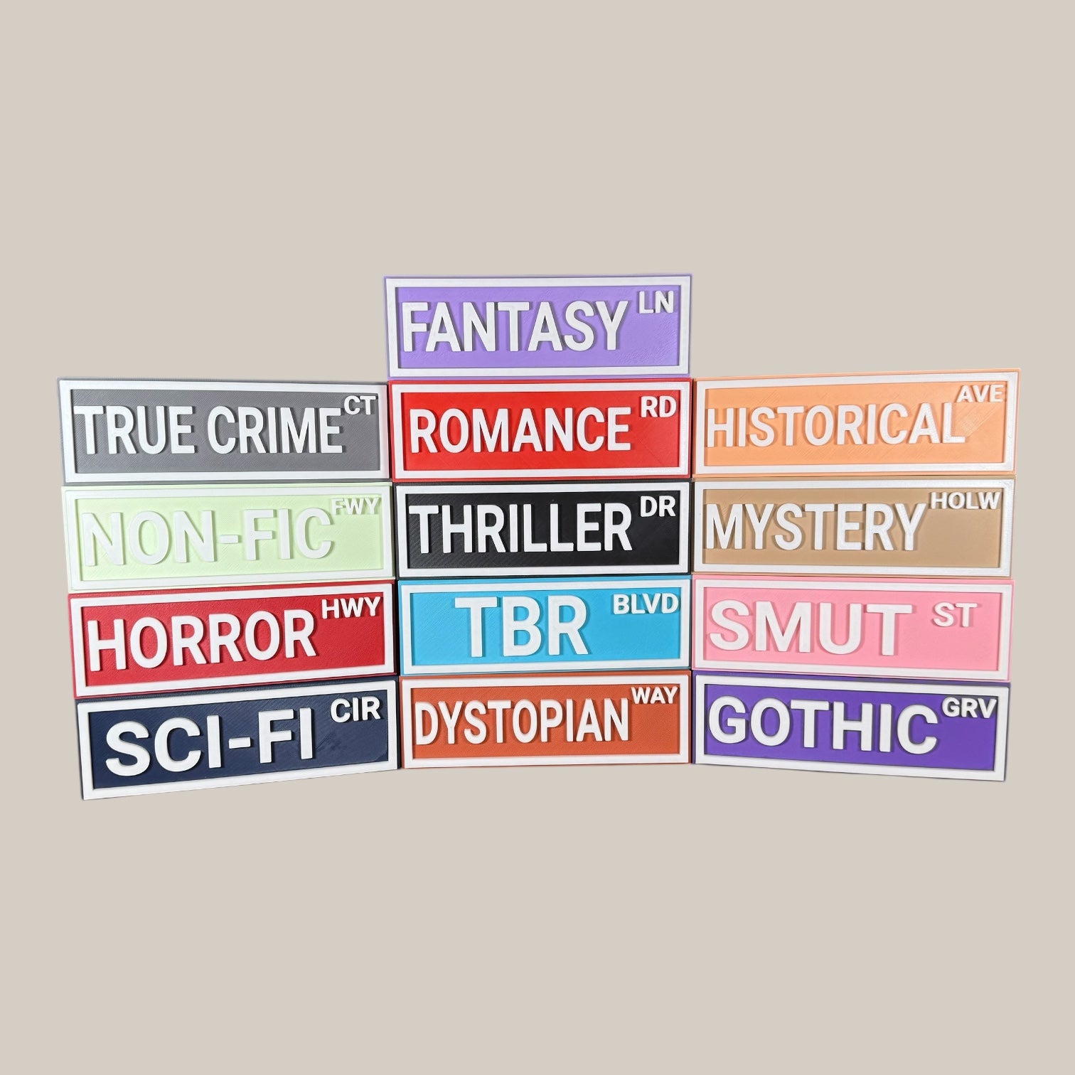 Library Street Sign - Self Standing Bookshelf Sign