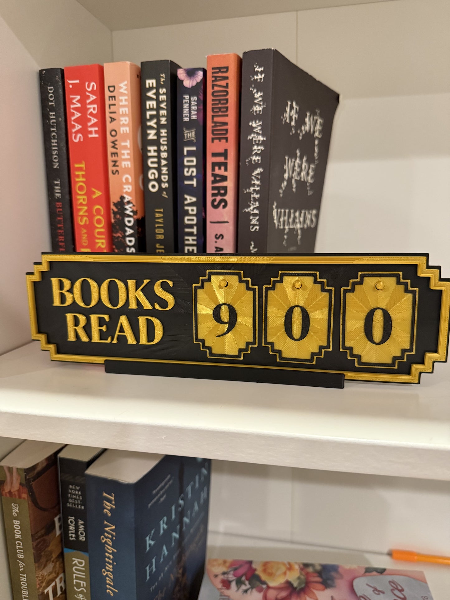 Books Read Counter - Retro Style