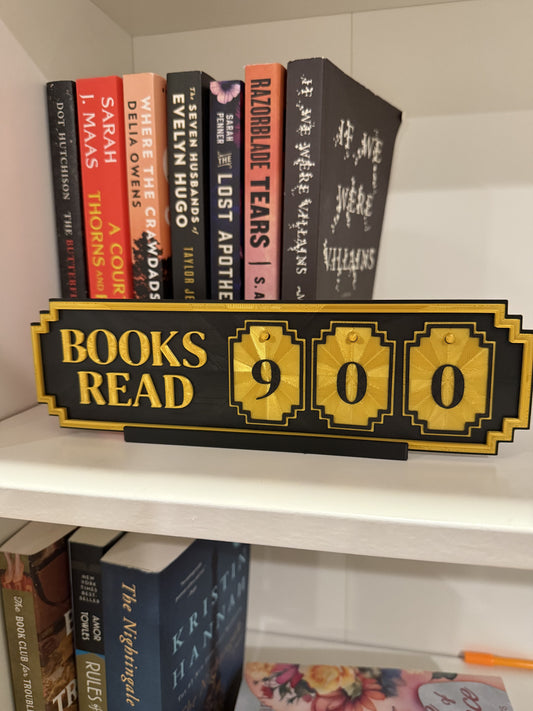 Books Read Counter - Retro Style