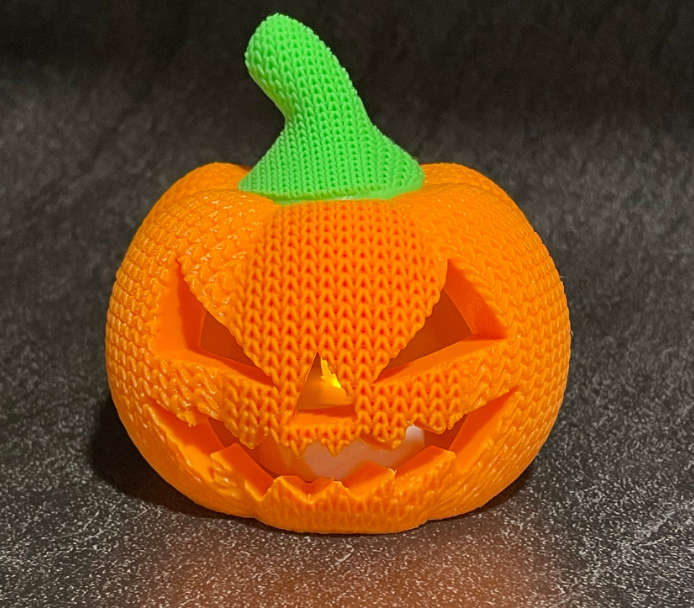 Knitted Pumpkin Tea Light